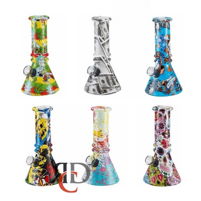 WATER PIPE HIPSTER BEAKER LEAF W/ CHRACTER WP152M 1CT